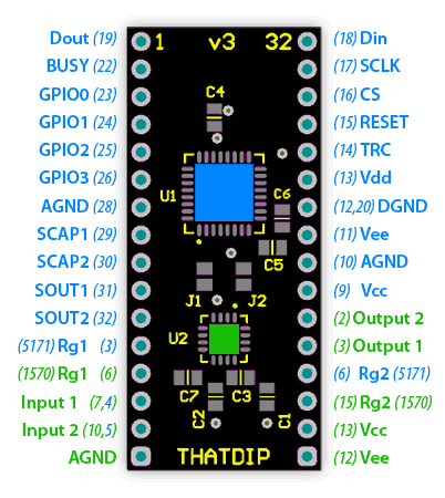 THAT1570/5171 DIP Adapter - Digitally Controlled Mic Pre | GroupDIY ...